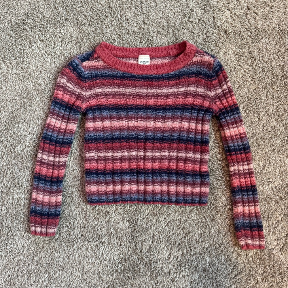 OshKosh B'gosh Pink and Blue Striped Sweater
